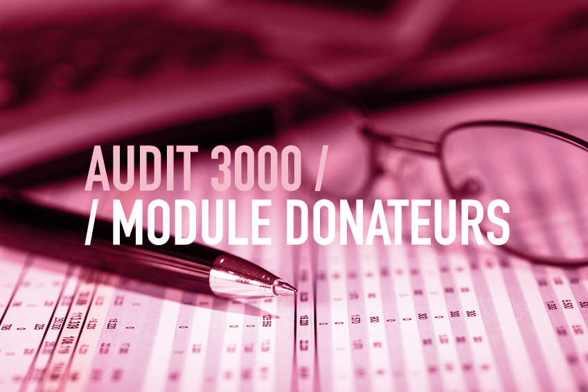 logiciel AUDIT3000 comptabilité en Belgique - module donateur